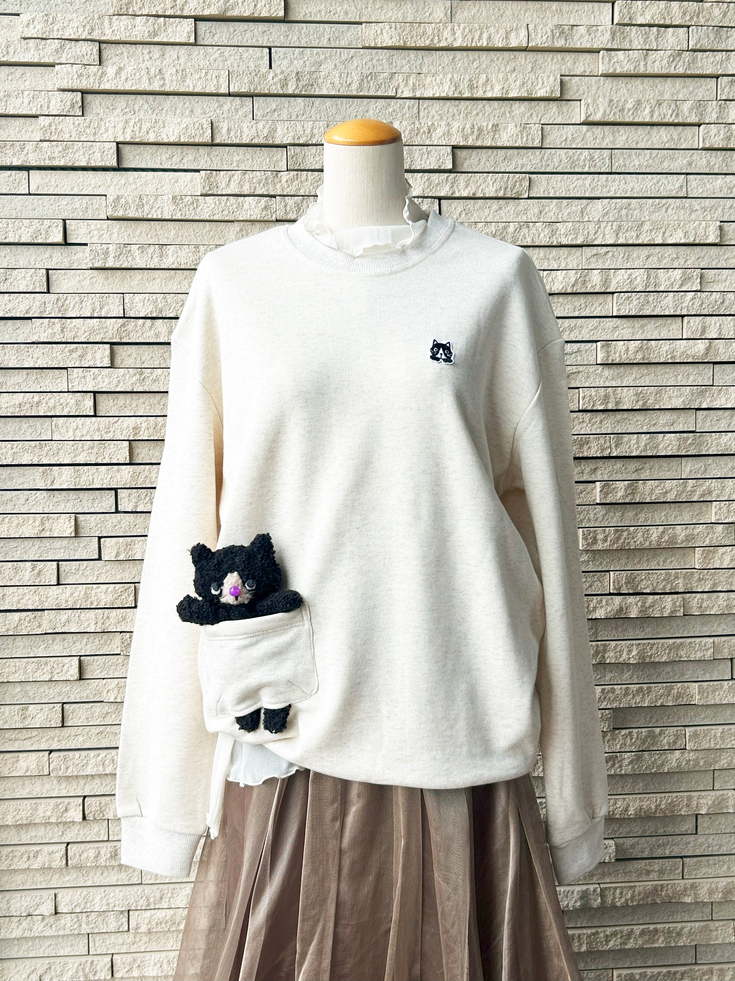 Melty&Micoty ポケットスウェット(メルティぬいぐるみ付き)