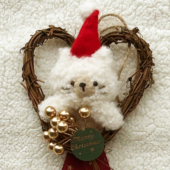 クリスマスデコレーション ちびメルサンタのクリスマスリース