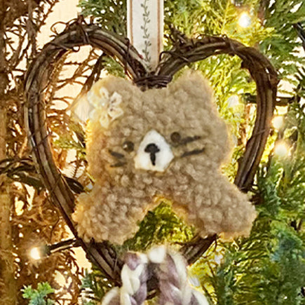 クリスマスデコレーション ピンクちびメルのクリスマスリース