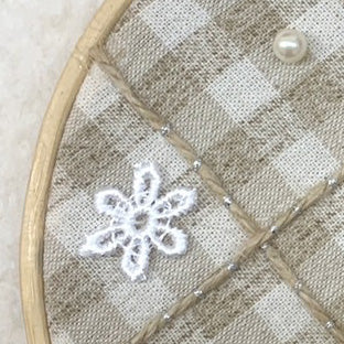 ベージュっこシリーズ チェックメルティ刺繍枠 中