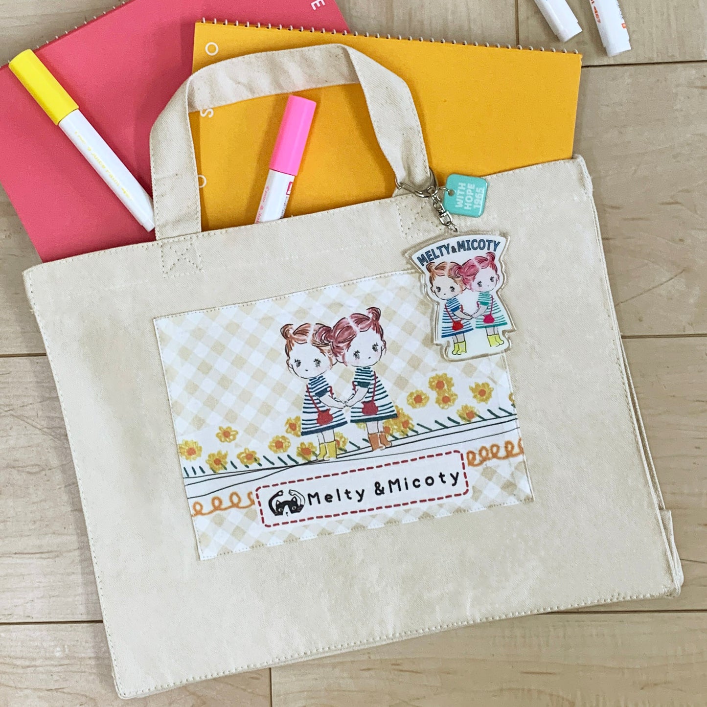 Melty&Micotyとお友達バッグ ツインズミコティ レッスンバッグ(名前入れ可)