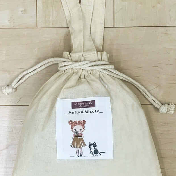 Melty&Micotyとお友達バッグ 名前入れ可 入園入学3点セット かすみ草ミコティバッグ