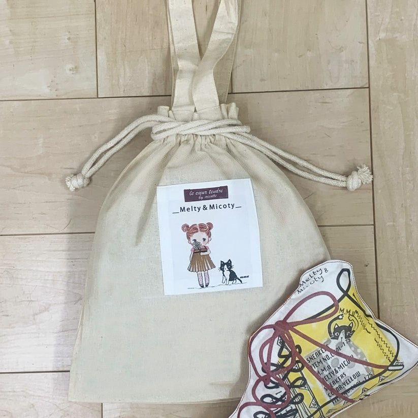 Melty&Micotyとお友達バッグ 名前入れ可 入園入学3点セット かすみ草ミコティバッグ