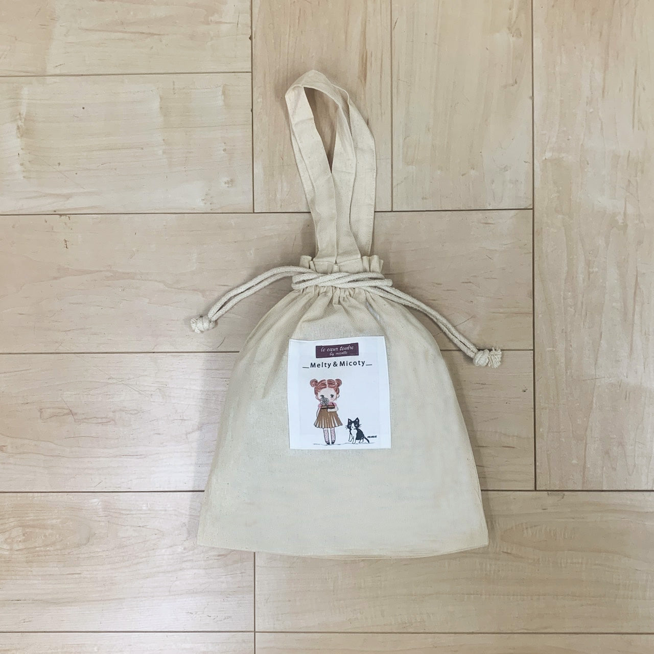 Melty&Micotyとお友達バッグ 名前入れ可 入園入学3点セット かすみ草ミコティバッグ