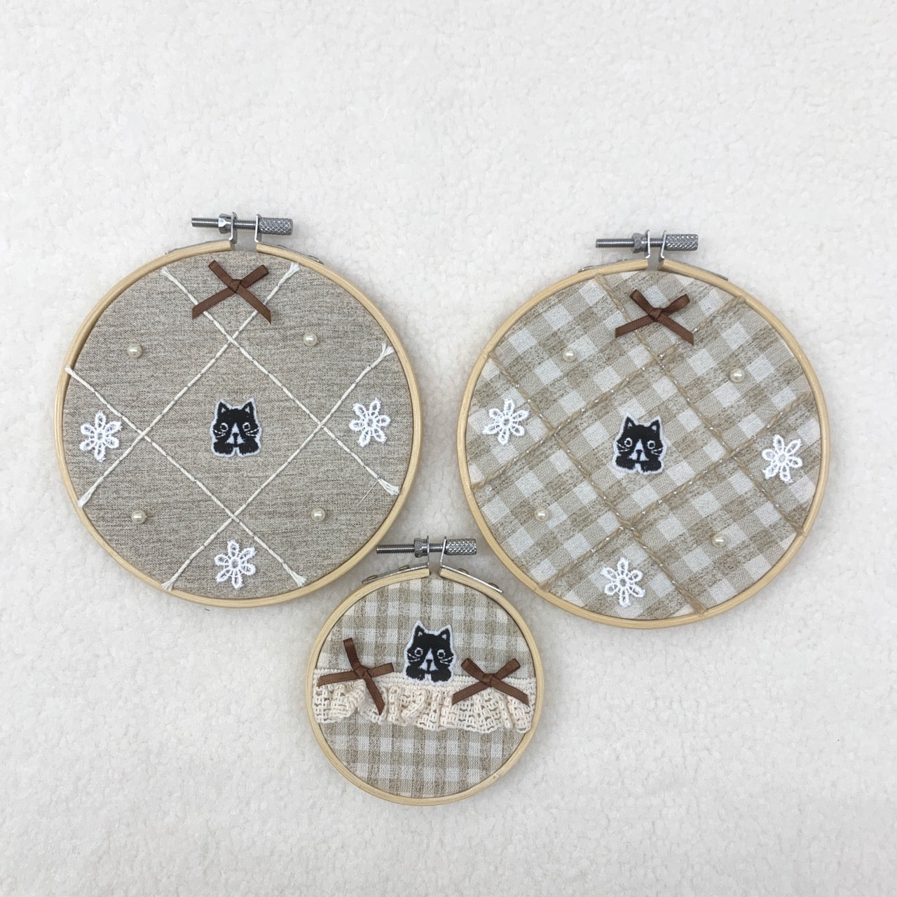 ベージュっこシリーズ 無地メルティ刺繍枠 中
