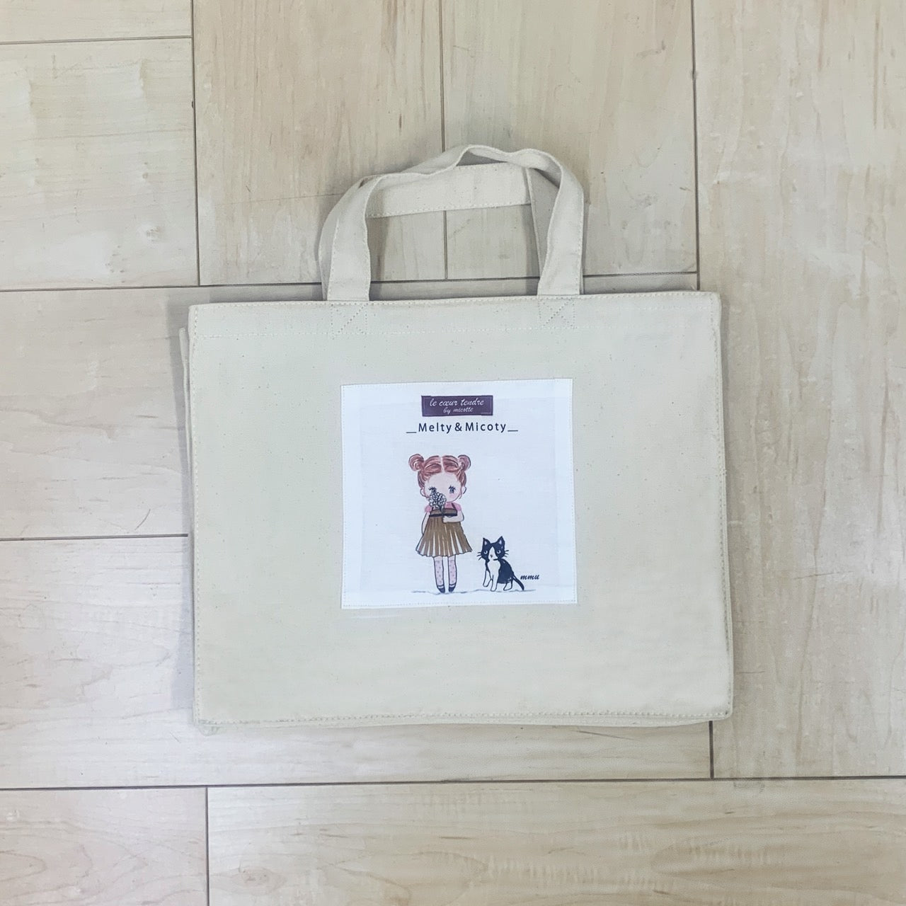 Melty&Micotyとお友達バッグ 名前入れ可 入園入学3点セット かすみ草ミコティバッグ