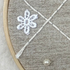 ベージュっこシリーズ 無地メルティ刺繍枠 中