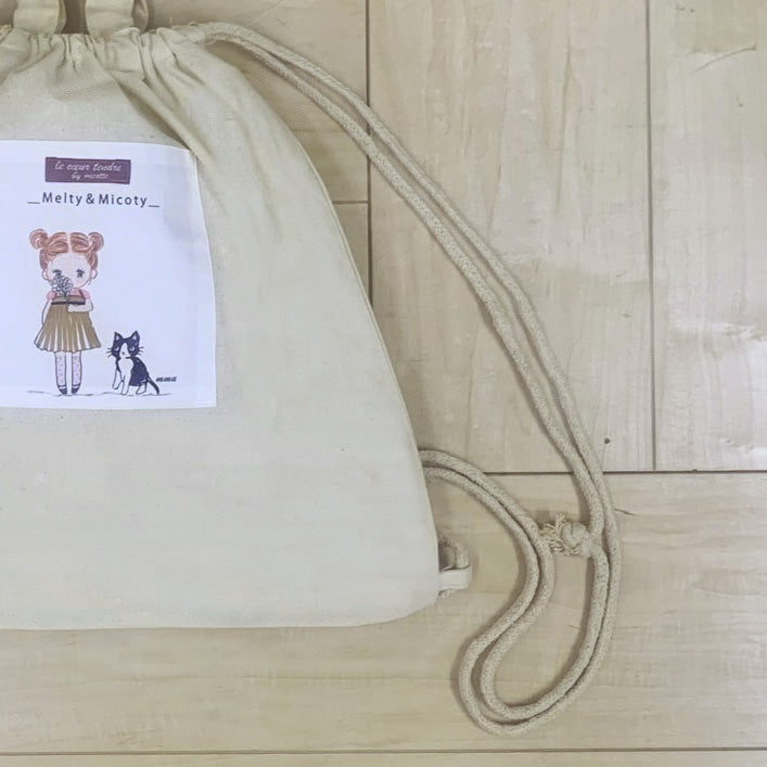 Melty&Micotyとお友達バッグ かすみ草ミコティ リュック(名前入れ可)