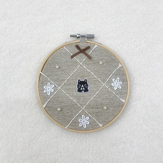 ベージュっこシリーズ 無地メルティ刺繍枠 中
